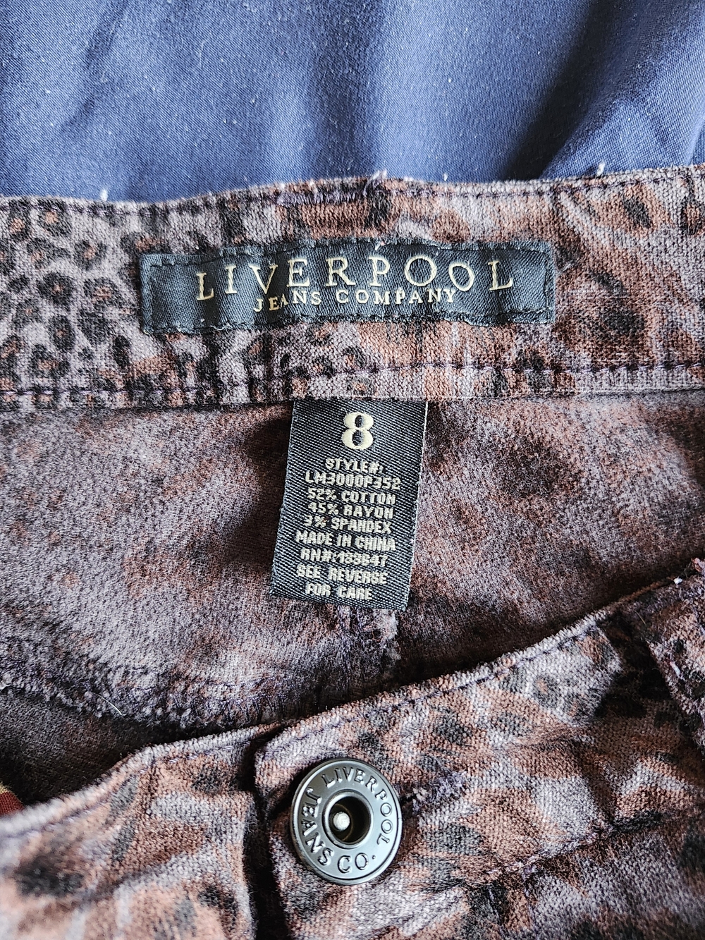 Plum Slim Straight Animal Print Velvet Pants - Picture 10 of 10